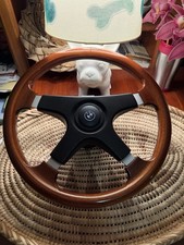 Personal Steering Wheel Emerson Fittipaldi Mahogany Nos Bmw Hub And Horn Button