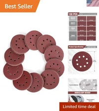 High-Quality 150 Sanding Discs - 5-Inch, 10 Grits for Wood and Metal Projects