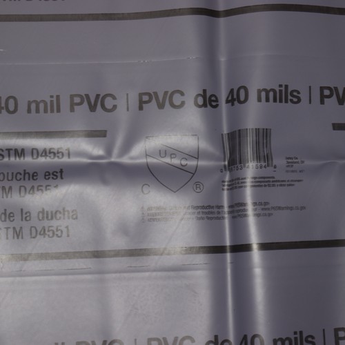 Oatey Piatto Doccia Rettangolare Fodera PVC Grigio 60 x 31 - Foto 4 di 4