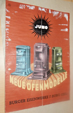 Juno &Ouml;fen Burger Eisenwerk  Prospekt Original ! RAR