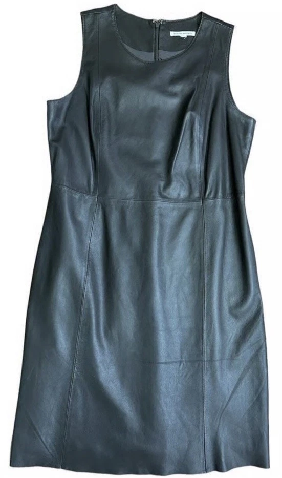 blue leather dresses Kris Maran Blue Asymmetrical Midi Dress – Chic, Soft, Second-Skin Fit M main image 1