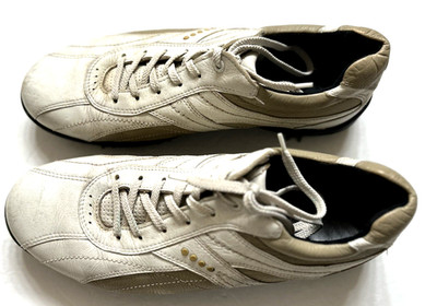 ECCO Biom Tan Brown & White Lace Up Leather Men's Euro Size 42 USA 9 Golf Shoes