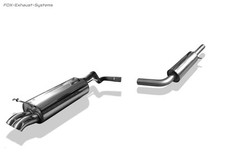  Sportauspuff-Komplettanlage ab Kat VW Golf 4 2x63mm Dieseloptik nach unten