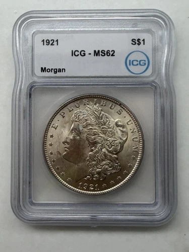 1921 Morgan Silver Dollar $1 ICG MS62