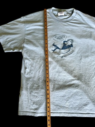 Vintage Oscar Wilde Stratford Canada Tshirt XL Quote Poet Parisian French Blue - Picture 11 of 12