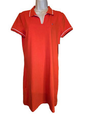 Tommy Hilfiger shirt dress orange color. Size Medium NWT
