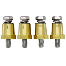 M8 Thread Brass Battery Terminal Charging Posts Battery Post Adapter /- with