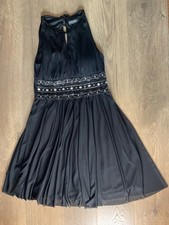 JESSICA HOWARD Womens Size 10 Black Rhinestone Sleeveless Cocktail Prom Dress