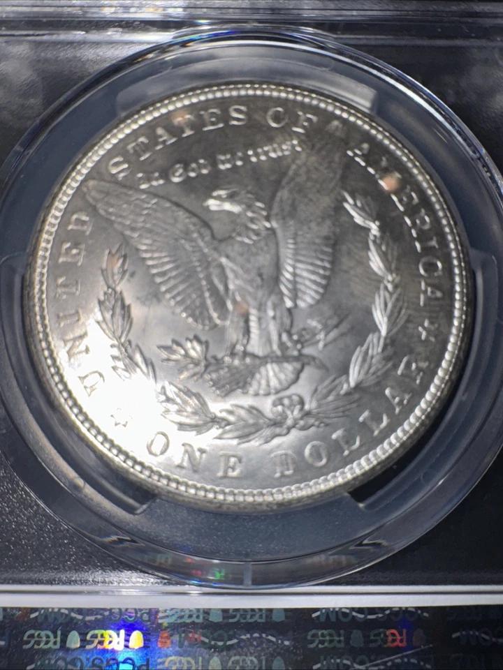 Серебряный Моргановский доллар 1900-P $1 PCGS MS65 монетный двор Филадельфии - Изображение 4 из 4