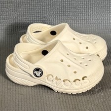 Crocs Toddler White Baya Slip On Clogs Size 7C
