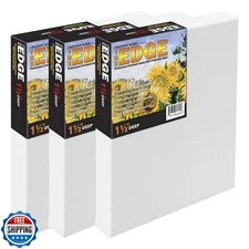 Creative Mark The Edge Deluxe Cotton 1-1/2" Deep Stretched Canvas for Paintin