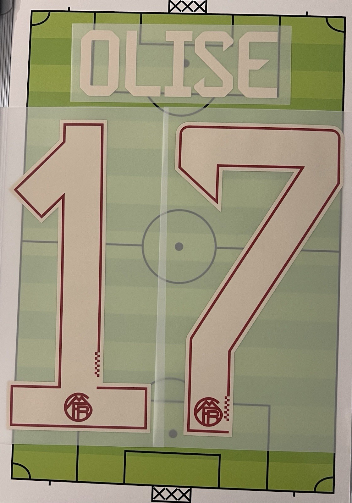 Flocage officiel Olise 17 pour maillot Third Ligue des Champions 2025 2026