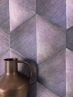 Newroom Vliestapete Lila 3D Rauten Geometrisch Modern Wohnzimmer Schlafzimmer