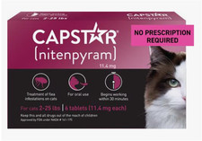 Capstar Nitenpyram 6 Tablets : Cats 2-25 ibs.