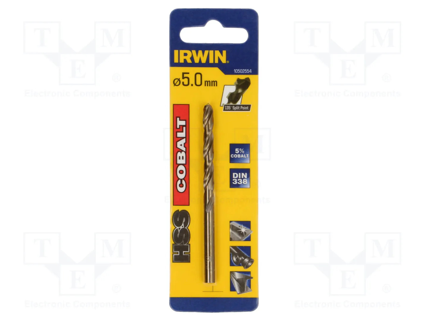Irwin Tools Metallbohrer - Irwin - 5X86 Mm - Hss-Stahl Mit 5% Kobalt - 135 Kreuzspitze - Norm Din 338 - Bild 2