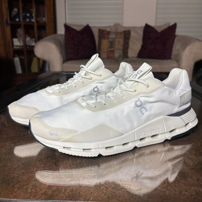 On Cloudnova Form Mens 13 White Road Running Athletic Gym Comfort Shoes Sneakers