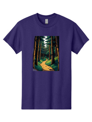 Forest-Path-1 Mens Graphic Tee, 100% Cotton, Casual Summer Wear
