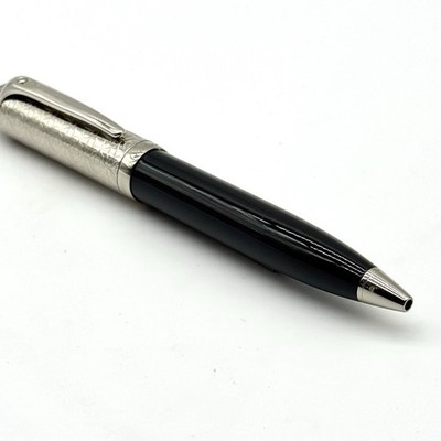 Vintage Cartier Diabolo Black Lacquer & Palladium Plated Ballpoint