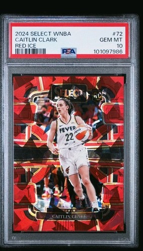2024 Select WNBA Concourse Caitlin Clark #72 Red Ice PSA 10 RC 15A