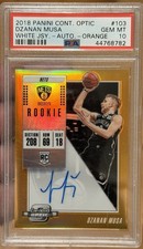 2018 Contenders Optic Rookie Orange Prizm /25 Dzanan Musa #103 Auto Psa 10