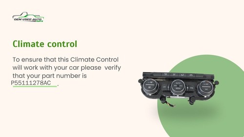 Jeep Compass Ac Heater Climate Control P55111278ac XJ8FA - Picture 2 of 9