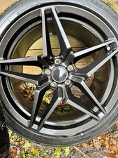 C7 Zr1 Style Wheels Lionheart Tires 19x10 40mm 20x12 59mm - Carbon Black