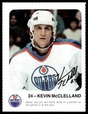 1986-87 Red Rooster Crime Stoppers Kevin McClelland Edmonton Oilers #24