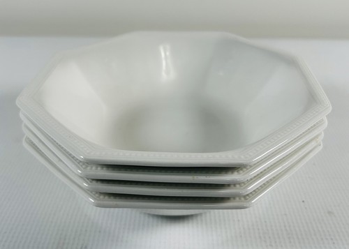 Set of 4 Johnson Brothers HERITAGE WHITE 6-7/8" Cereal Soup Bowls England