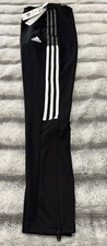 Adidas Womens Athletic Pants Sz S Black Zip Ankle Aeroready Running Training