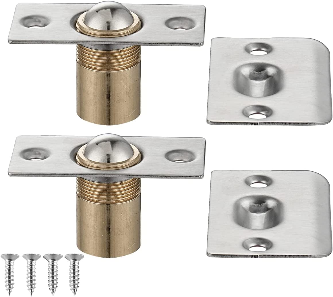 Closet Door Ball Catch Hardware, Stainless Steel Catch Adjustable with Strike Pl