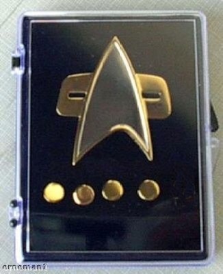STAR TREK  DS9 + Voyager Captain Communicator Rank Pin Set