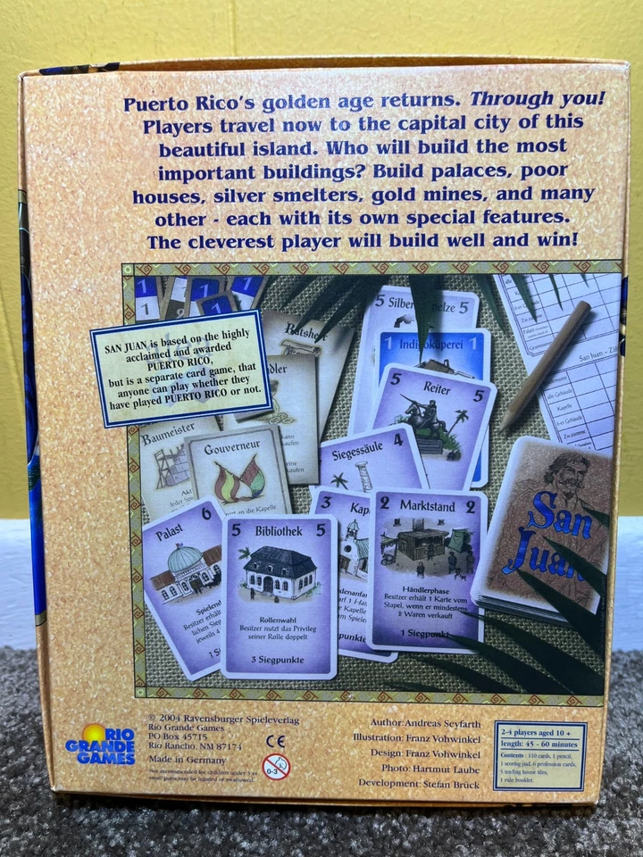 SAN JUAN 1st EDITION Card/Board Game100% Complete, VG+ - Image 3 of 4