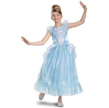 Disney Princess Deluxe Child Costume Cinderella MEDIUM 7-8 