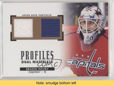 2015 Upper Deck Portfolio Profiles Materials Dual Jerseys Braden Holtby READ 1u0