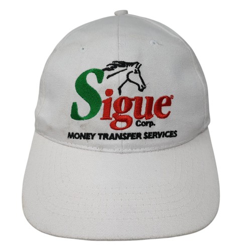 Sigue Corp. Slideback Hat White One Size Adjustable Embroidered Logo