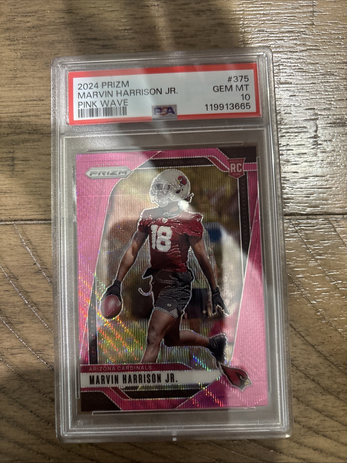 2024 Panini Prizm Rookies Marvin Harrison Jr. #375 Pink Wave Prizm (RC) PSA 10