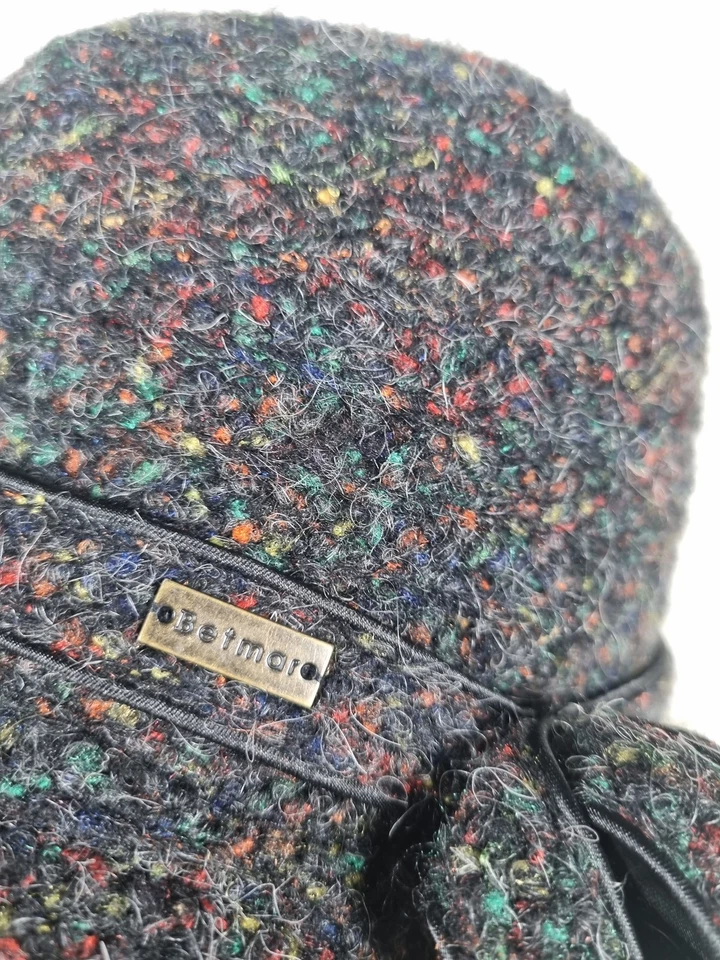 Шляпа Betmar Cloche женская средняя разноцветная шерстяная смесь зимний бант акцент черная - Изображение 4 из 4