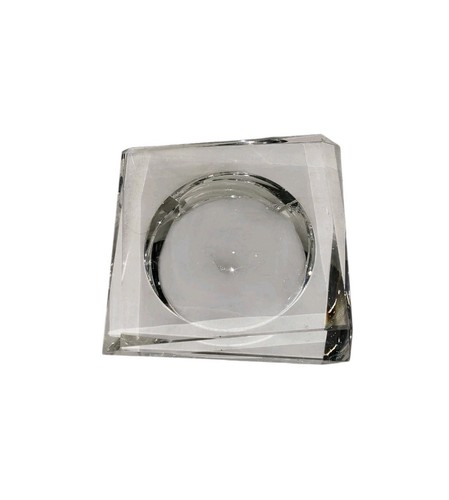 Vintage CLEAR LUCITE Square 1960 Abstract Art Piece Trinket Dish 7 x 7 x 1.5 FS! - Picture 3 of 6