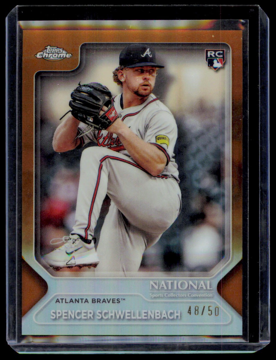 2025 Topps Chrome National Exclusive Spencer Schwellenbach MLB-10 Gold /50