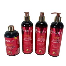 Mielle Pomegranate Honey Shampoo 12oz 3-Pack Curl Smoothie 12oz Set 4pc