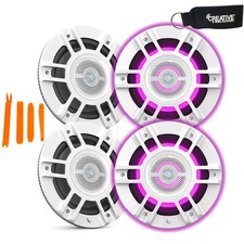 Infinity Marine KAPPA8130M White 8" Premium 3 Way RGB LED Convertible Speakers