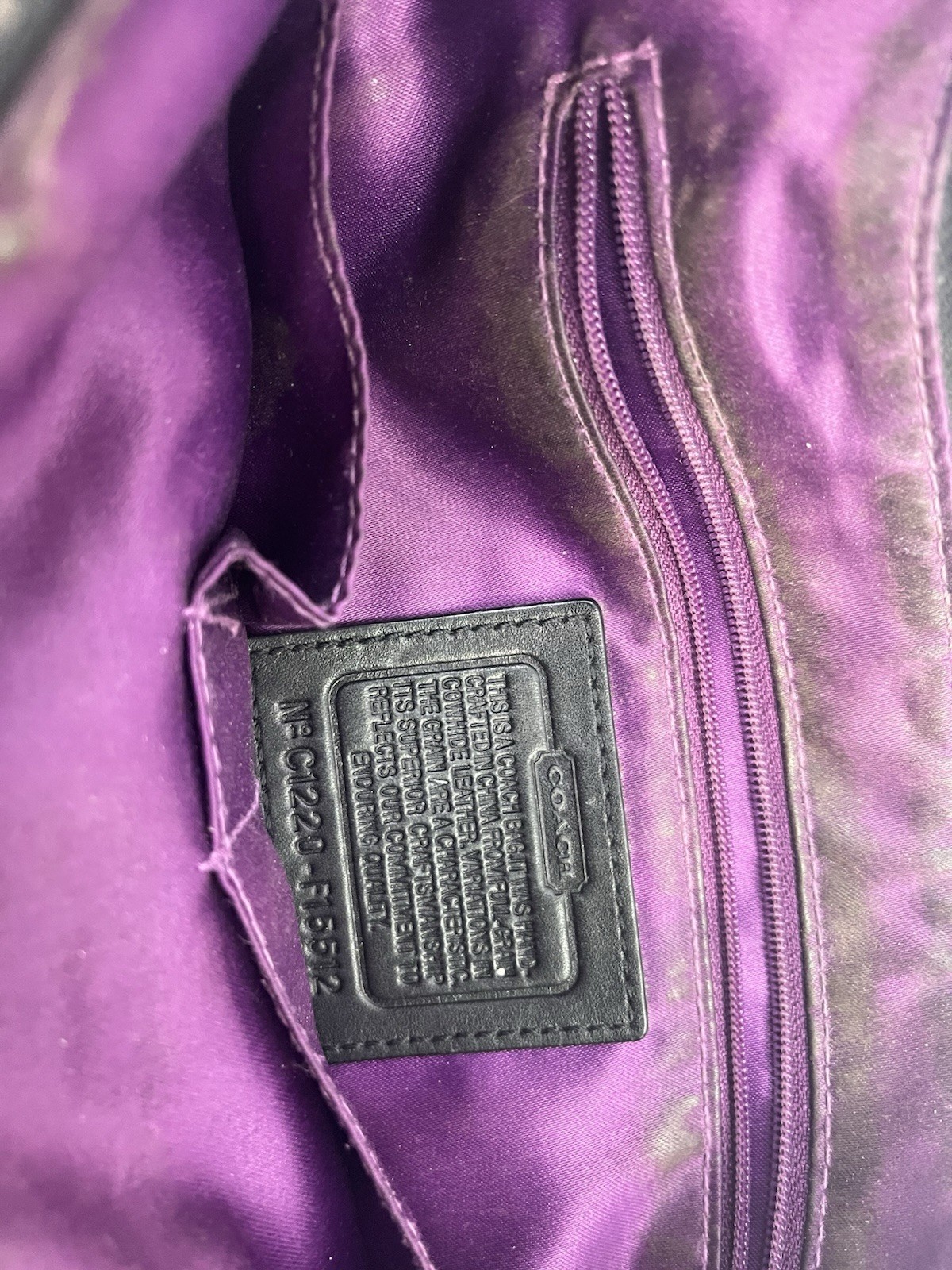 COACH  Black Leather ASHLEY Pleated Python Crossb… - image 10