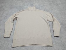 Cos Jumper Mens M Wool Blend Knit Pullover Turtle Roll Neck Retro Preppy Sweater