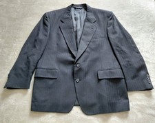 Jos A Bank Executive Collection Blazer Navy Blue Size 44 Short Herringbone