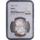 1881-S $1 Morgan Silver Dollar ~ NGC MS 61