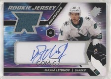 2020-21 SPx Rookie Auto Jersey Tier 1 /375 Maxim Letunov #ML Auto 0a4