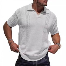 Men's Polo Shirt Casual Short Sleeve Golf Shirt Summer Vacation Beach Shirts