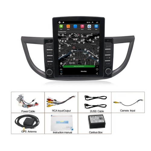 9,7 cala Wyświetlacz nawigacji GPS do Android9.1 Wifi Radio samochodowe Pasuje do CRV