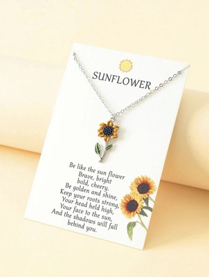 Sunflower Pendant Necklace