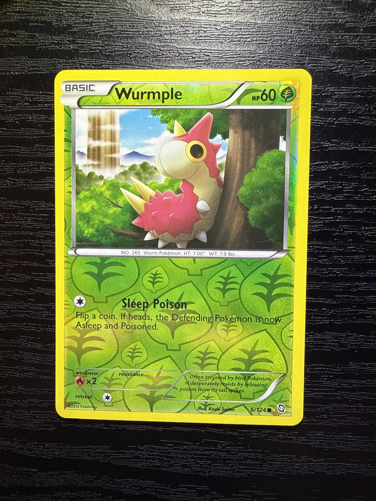 Pokemon TCG Wurmple 6/124 Reverse Holo B&W Dragons Exalted 2012